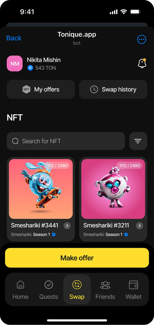 NFT swap
